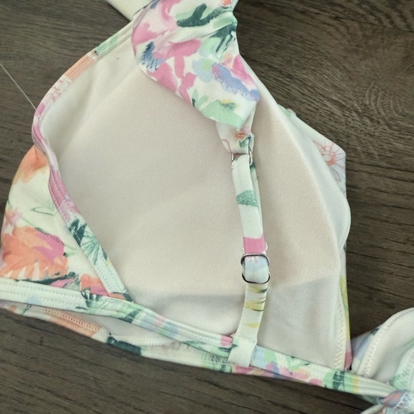 Abercrombie‎ & Fitch x Trevor Project Bikini Top SizeXXL Floral Ruffle Swim NWOT - Picture 5 of 7